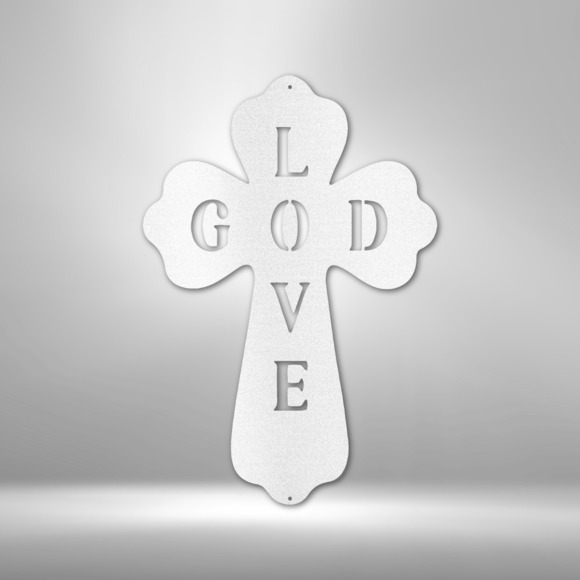 Scripture Sign Matthew 22:36-37 Love God Steel Sign Laser Cut Powder Coated Hom